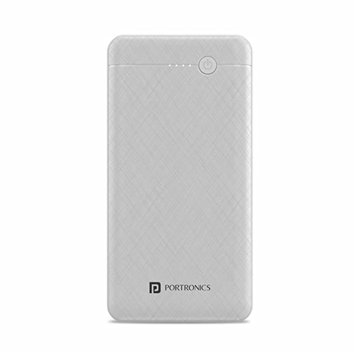 Portronics Power Brick II 20000 mAh,2.4A 12w Slim Power Bank with Dual USB Output Port for iPhone, Anrdoid & Other Devices.(White) की तस्वीर