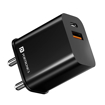 Picture of Portronics Adapto 20B 20W Fast Wall Charger Adapter, Type C Power Delivery & Mach USB Charger Fast Charging Compatible with iPhone, iPad, Samsung Galaxy, Note, Redmi, Mi, Oppo, Smartphones and More(Black)
