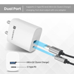 Picture of Portronics Adapto 30 30W Fast Wall Charger, Type C Power Delivery & Mach USB Charger Fast Charging Compatible with iPhone, iPad, Samsung Galaxy, Note, Redmi, Mi, Oppo,Smartphones and More.(White)
