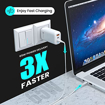 Portronics Adapto 65X 65w Mach USB and Type C Adapter wall charger with Triple Output Ports (1 USB + 2 PD)| Fast Charging with GaN Technology Compatible with iPhone 14/ 14 Plus/ 14 Pro/ 14 Pro Max, iPhone 13 Pro Max/13 Pro/13/13 Mini, MacBook Pro, iPad Pro All USB Mobile Devices & Tablets (White) की तस्वीर