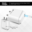 Picture of Portronics Adapto 41 M 2.4A 12w Fast Charging Adaptor,Comes with 1M Micro USB Charging Cable, Single Port Wall Charger for iPhone 11/Xs/XS Max/XR/X/8/7/6/Plus, iPad Pro/Air 2/Mini 3/Mini 4, Samsung S4/S5, and More.(White)