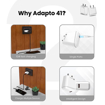Picture of Portronics Adapto 41 C 2.4A 12w Charging Adaptor,Comes with 1M Type C Charging Cable, Single Port Wall Charger for iPhone 11/Xs/XS Max/XR/X/8/7/6/Plus, iPad Pro/Air 2/Mini 3/Mini 4, Samsung S4/S5, and More.(White)