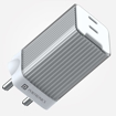 Picture of Portronics Adapto 4 Fast Charging, Universally Compatible Dual USB-C 45W High Power Wall Charger-Power Delivery 3.0,Port 1 -25w,Port 20w - Delivers of Power for All Cellular Phones, Supports Laptop Charging and More(White)