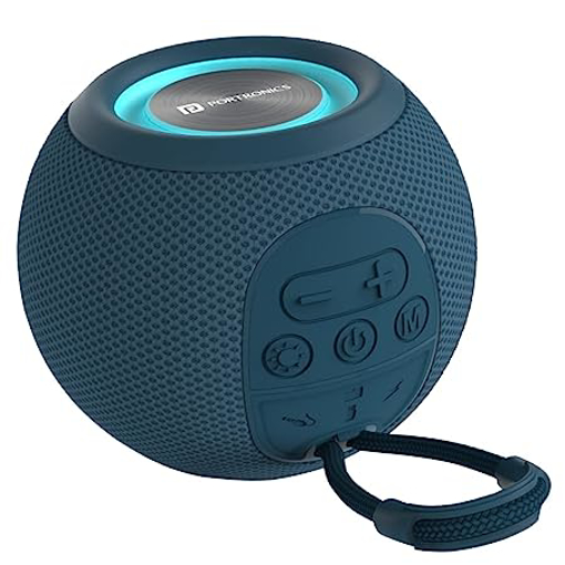 Portronics Resound 5W Bluetooth 5.3 Wireless Speaker with FM Radio, TWS Function, Multicolor LED Lights, 6-8 Hrs Playtime(Blue) की तस्वीर