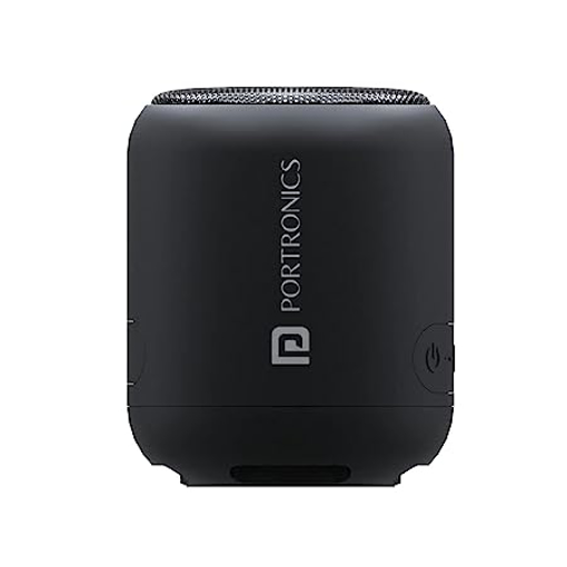 Picture of Portronics SoundDrum 1 10W TWS Portable Bluetooth 5.0 Speaker with Powerful Bass, Inbuilt-FM & Type C Charging Cable Included(Black)