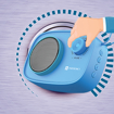 Picture of Portronics Pixel 2 Wireless Bluetooth Portable Speaker with Micro SD, 3.5mm Aux, 3W Sound Output, Retro Volume Knob(Blue)