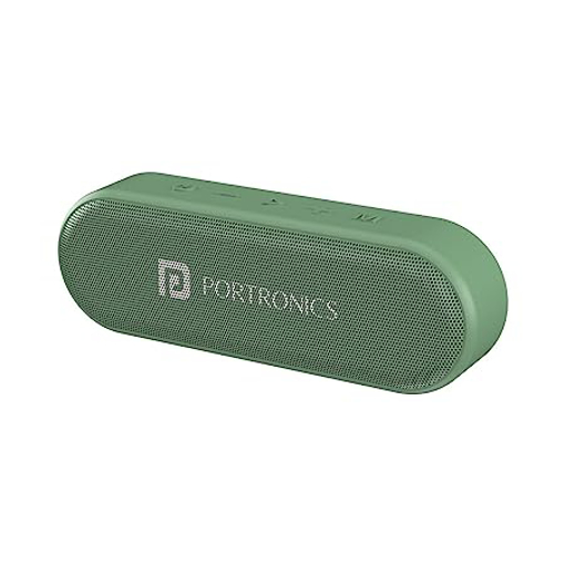 Portronics Phonic 15W Portable Wireless Bluetooth Speaker with TWS, Built-in Mic, Aux-in Slot, TF Card Slot, 7-8 Hrs Playtime(Green) की तस्वीर