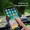 Portronics Mobike II Bike Phone Mount/Holder for Bicycle | Bike | Motorcycle | 360 Degree Adjustable I Ideal for Maps | Navigation | Black की तस्वीर