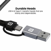 Picture of Portronics Mport 7 USB Hub (7-in-1), Multiport Adapter with Dual Convertible USB & Type C Heads, Upto 5 Gbps Data Transfer Speed, 1 x USB 3.0 & 6 x USB 2.0 Ports for Laptop, MacBook, PC (Grey)