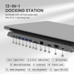 Picture of Portronics Mport 13C USB C Hub (13-in-1), Type C Docking Station with 4K HDMI, 3 x Type C, 4 x USB 3.0, Ethernet, VGA, SD/microSD Cards for Laptop, MacBook, PC and Other Type C Devices (Grey)