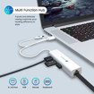 Picture of Portronics Mport 60 USB C to Ethernet Adapter (4-in-1), Multiport Hub with 3-Port 480 Mbps USB 2.0 and 100 Mbps Ethernet LAN RJ45 (White)