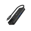 Picture of Portronics Mport 51 5-in-1 Type C HUB with RJ 45 Ethernet Port, 5Gbps Data Transfer, HDMI Port, USB 3.0, PD Quick Charge, 4K Ultra HD Data Quality(Grey)