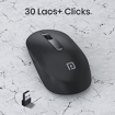Picture of Portronics Toad 13 Wireless Mouse, 2.4 Ghz Connectivity with USB Nano Dongle, 1200 DPI Optical Tracking, Ambidextrous, Compatible with Laptop, Mac, PC (Black)