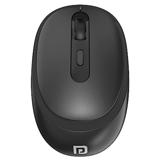 Portronics Toad 27 Wireless Mouse, Silent Buttons, 2.4 GHz with USB Nano Dongle for PC/Mac/Laptop, Auto Power Saving Mode, Adjustable DPI Button(Black) की तस्वीर