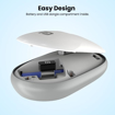 Picture of Portronics Toad II Bluetooth Mouse, with Bluetooth 5.0 & 2.4 Ghz Dual Wireless Connectivity, Rechargeable Battery, Adjustable DPI up to 1600, Connect Up To 3 Devices Simultaneously, Compatible with Laptop, MacBook, PC (Grey)