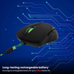 Picture of Portronics Toad One Wireless 2.4GHz & Bluetooth Connectivity Optical Mouse with 7 Colors RGB Lights, Rechargeable Battery(Black)