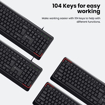 Portronics Ki-Pad USB Wired Keyboard with 104 Keys, 12 Fn Shortcut Keys, Rupee Symbol (₹) Key, 1.5 m Long Cable, 10 Million Keystrokes Long Life for PC, Laptop & USB-Supported Devices (Black) की तस्वीर