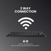 Picture of Portronics Bubble Multimedia Wireless Keyboard 2.4 GHz & Bluetooth 5.0 Connectivity, Noiseless Experience, Compact Size, Shortcut Keys Function for iOS iPad Air, Pro, Mini, Android, Windows Tablets PC Smartphone(Black)