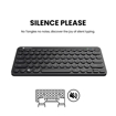 Picture of Portronics Bubble Multimedia Wireless Keyboard 2.4 GHz & Bluetooth 5.0 Connectivity, Noiseless Experience, Compact Size, Shortcut Keys Function for iOS iPad Air, Pro, Mini, Android, Windows Tablets PC Smartphone(Black)