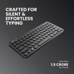 Picture of Portronics Bubble Multimedia Wireless Keyboard 2.4 GHz & Bluetooth 5.0 Connectivity, Noiseless Experience, Compact Size, Shortcut Keys Function for iOS iPad Air, Pro, Mini, Android, Windows Tablets PC Smartphone(Black)