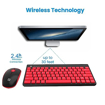 Picture of Portronics Key2 Combo Wireless Keyboard and Mouse Set, with 2.4 GHz USB Receiver, Silent Keystrokes, 1200 DPI Optical Tracking, Compact Design, Multimedia Keys for PC, Laptop & USB Supported Devices (Black)