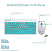 Portronics Key2-A Combo of Multimedia Wireless Keyboard & Mouse, Compact Light-Weight for PCs, Laptops and Smart TV, White की तस्वीर