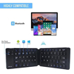 Picture of Portronics Chicklet Foldable QWERTY Keyboard, Mini Pocket Sized, Rechargeable, Bluetooth Wireless, One Touch Connect Button, for iOS, Android and Windows Tabs, Smartphones, Black