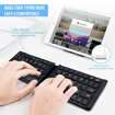 Portronics Chicklet Foldable QWERTY Keyboard, Mini Pocket Sized, Rechargeable, Bluetooth Wireless, One Touch Connect Button, for iOS, Android and Windows Tabs, Smartphones, Black की तस्वीर