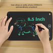 Portronics Ruffpad 8.5M Multicolor LCD Writing Pad with Screen 21.5cm (8.5-inch) for Drawing, Playing, Handwriting Gifts for Kids & Adults, India's first notepad to save and share your child's first creatives via Ruffpad app on your Smartphone(Black) की तस्वीर