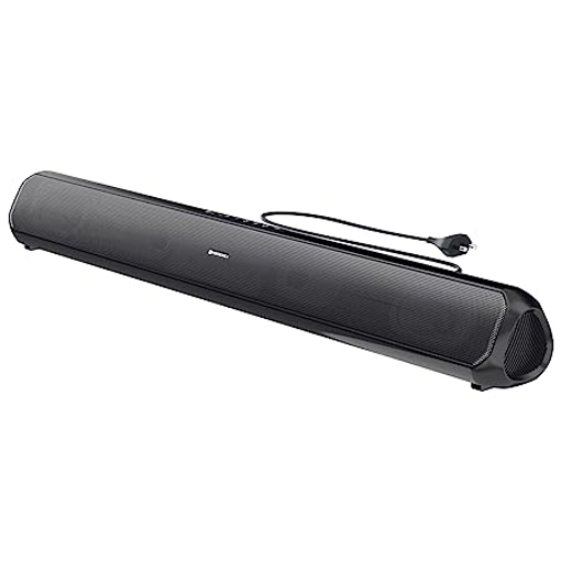 Picture of Portronics Sound Slick 7 50W Wireless Bluetooth Soundbar with Aux in 3.5 mm, in-Built Power Cable, Supports USB Flash Drive, Multiple Audio Modes for TV, Mobile, PC, Tablets, Laptops(Black)