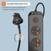 Portronics Power Plate 6 with 4 USB Port + 5 Power Sockets Extension Board, 2500W Power Converter, Cord Length 3Mtr (Black) की तस्वीर