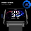 Picture of Portronics Kronos X4 Smart Calling Watch with 1.85HD Display, Multiple Sports Mode, IP68 Water Resistant, Heart Rate and SpO2 Monitoring, Sleep Monitor(Black)