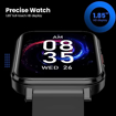 Portronics Kronos X4 Smart Calling Watch with 1.85HD Display, Multiple Sports Mode, IP68 Water Resistant, Heart Rate and SpO2 Monitoring, Sleep Monitor(Black) की तस्वीर