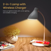 Picture of Portronics Brillo 3 Portable Lamp with Wireless Charger with 10W Output, 360° Flexible Neck, Touch Control, Dual Lamp Shades(White)