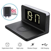 Picture of Portronics Freedom 4 Desktop Wireless Mobile Charger with QC Adapter for Fast Charging, Alarm Clock and LED Lamp (Black)