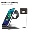 Picture of Portronics Freedom 33 3-in-1 Desktop Wireless Charger with 15W Wireless Charging, Compatible with iPhone 11/12/13, Samsung Galaxy Z Fold 2, S20 FE, S6 Edge & Other QI enables Devices(Black)