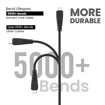 Picture of Portronics Konnect Core Type C Cable Tangle-Free with 3A Rapid Charging & 480mbps Data Transmission, 1 Meter Length(Black)