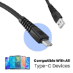 Picture of Portronics Konnect Core Type C Cable Tangle-Free with 3A Rapid Charging & 480mbps Data Transmission, 1 Meter Length(Black)