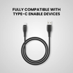 Picture of Portronics Konnect A Type-C Cable with 3A Rapid Charging & 480mbps Data Transmission,1 M Cord Length(Black)