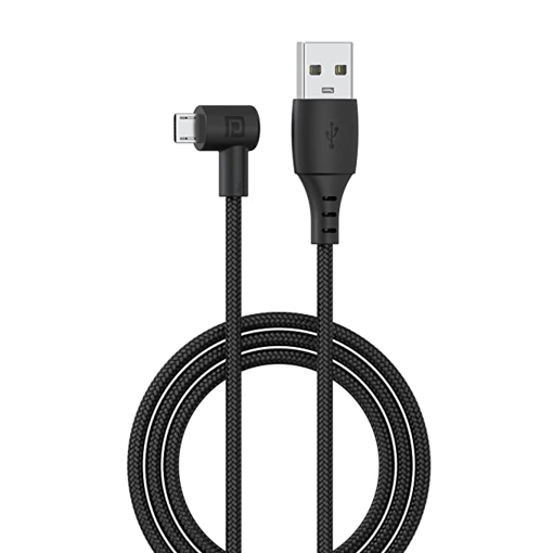 Portronics Konnect HD 3A Fast Charging Micro USB Cable with Fast Data Sync, Tangle Resistance, Nylon Braided, 1.2 Meter (Black) की तस्वीर