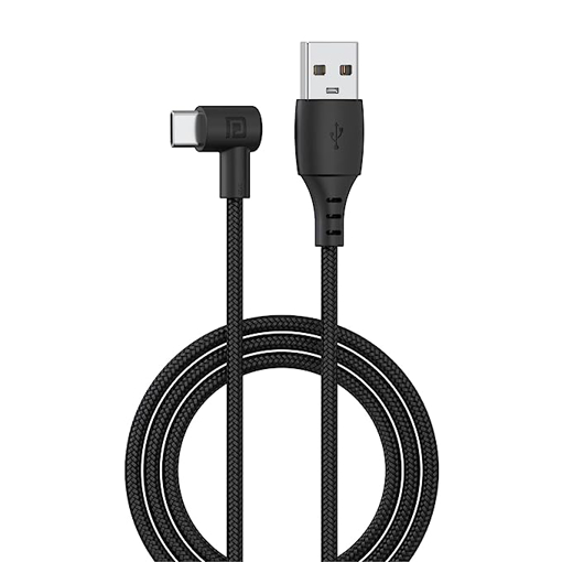 Portronics Konnect HD Type C Cable with 3A Fast Charging, Nylon Braided, Fast Data Sync, Tangle Resistance, 1.2 Meter(Black) की तस्वीर