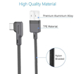 Picture of Portronics Konnect L POR-1081 Fast Charging 3A Type-C Cable 1.2Meter with Charge & Sync Function for All Type-C Devices (Grey)