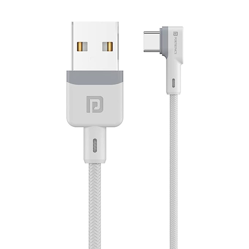 Picture of Portronics Konnect L POR-1403 Fast Charging 3A Type-C Cable 1.2 Meter with Charge & Sync Function for All Type-C Devices (White)
