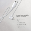 Portronics Lightning Cable 3 A 1.2 m Konnect L  (Compatible with All Phones With 8 Pin Port, White, One Cable) की तस्वीर