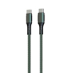 Portronics Konnect C Square 18W POR-1065 Type-C to Type-C 1.2M Cable With Power Delivery & 3A Quick Charge Support, Nylon Braided For All Type-C Devices, Green की तस्वीर