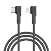 Portronics Lightning Cable 1.2 m Konnect L Type C to 8-Pin Fast Charging  (Compatible with Smartphones, Tablet, Laptops, Grey, One Cable) की तस्वीर