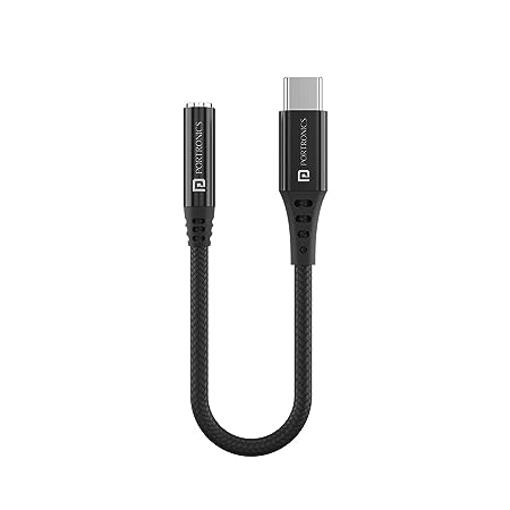 Portronics iKonnect C II Type C to 3.5mm Auxiliary Connector Compatible with Type C Enabled Devices(3.5mm Audio Jack) की तस्वीर