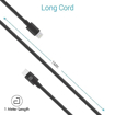 Portronics Konnect Core C 3A Type-C To 8 Pin Usb Charge And Sync Function Cable For All Type C Usb Connectivity Devices (Black, 1 Meter) की तस्वीर