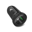 Picture of Portronics CarPower Mini Car Charger with Dual Output, Fast Charging (Type C PD 18W + QC 3.0A) Compatible with All Smartphones(Black)