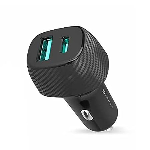 Picture of Portronics Car Power 6 Car Charger with Dual USB Port for Cellular Phones (PD+QC) 38 Watt(Black)